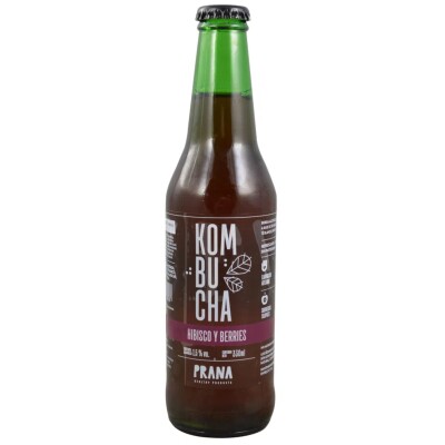 Kombucha hibisco y frutilla 330ml Prana Kombucha Prana Hy B 330ml