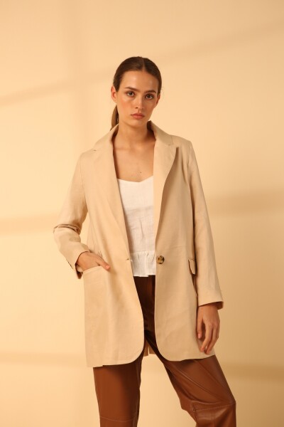 BLAZER CIPRA LINEN SS24 Beige