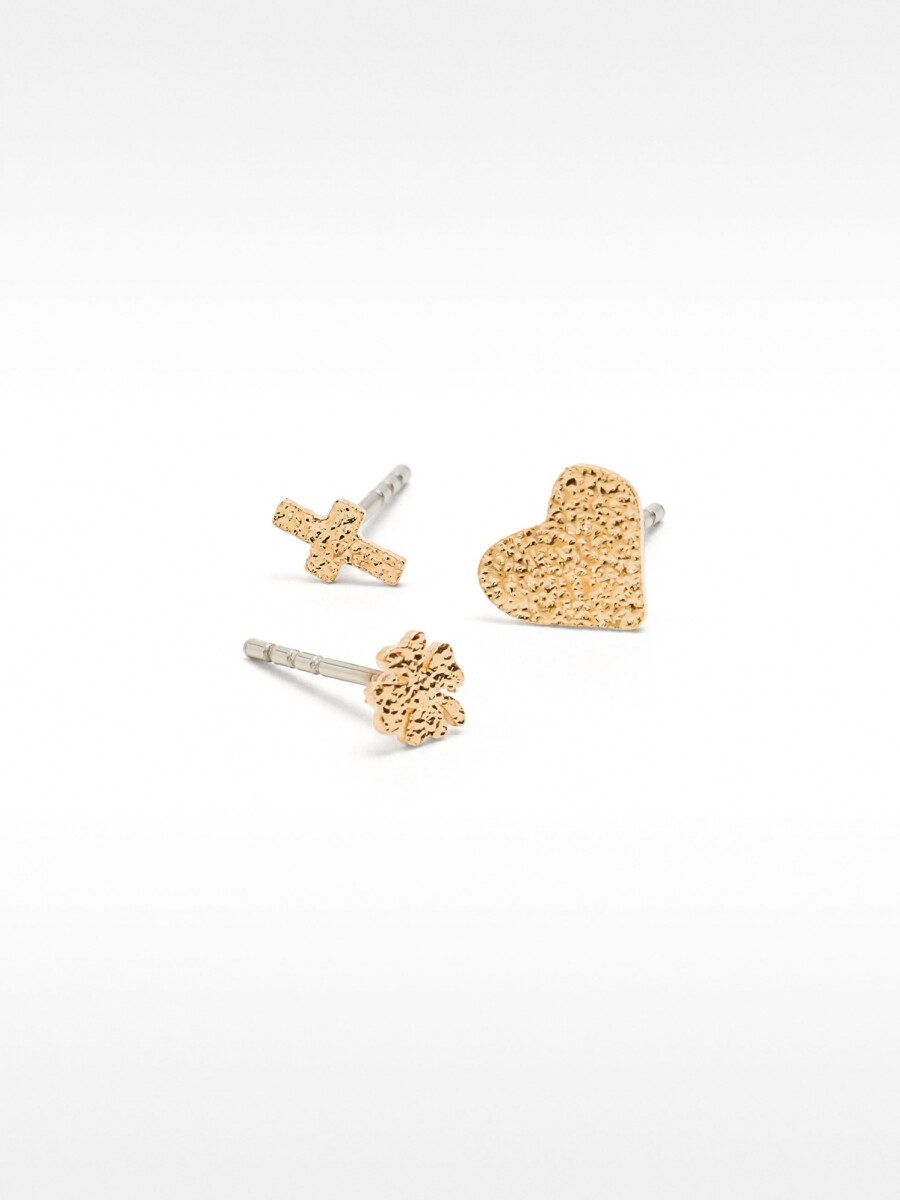Set De Pendientes Dorados dorado