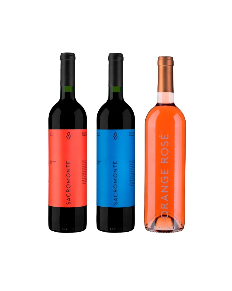 Pack 3 vinos Sacromonte 1 Seis Cepas, 1 Orange Rosé, 1 Tannat 2022 