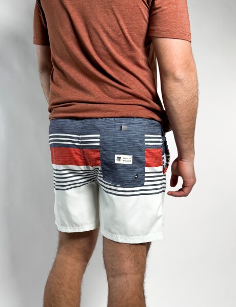 Short de baño estampado Lanzani Naranja