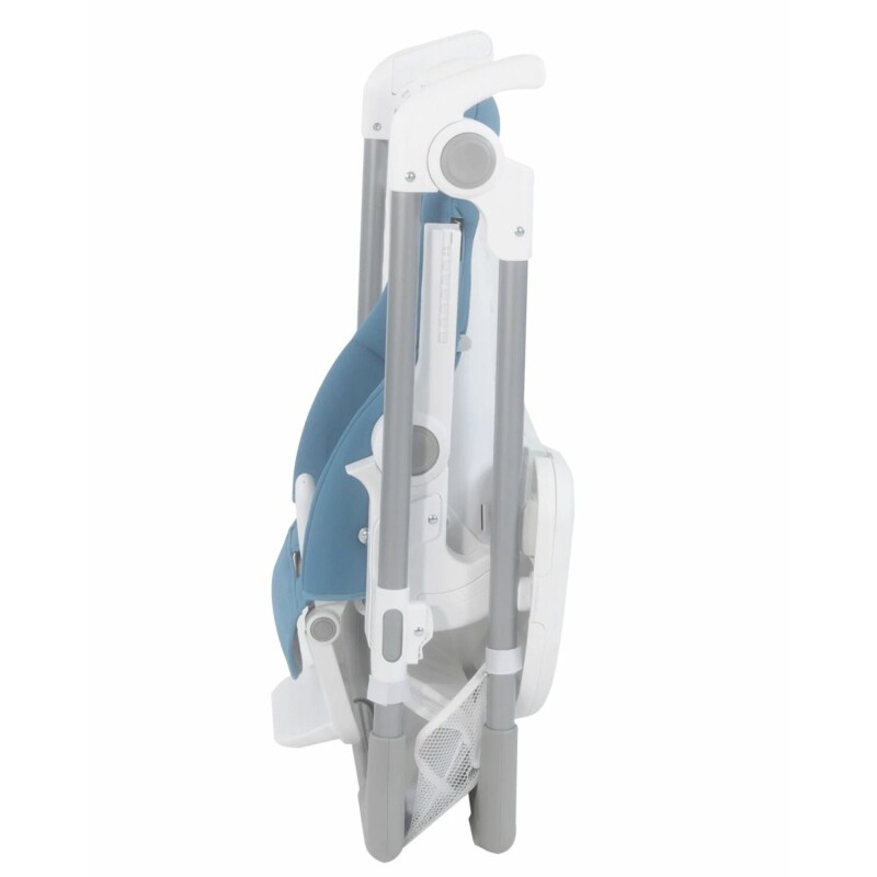 Silla de comer para bebé Bebesit Snack plegable y ajustable gris con cinturón seguro para usar en casa Azul