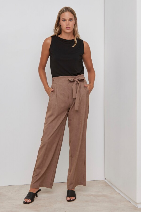 Pantalon Palazzo TOSTADO