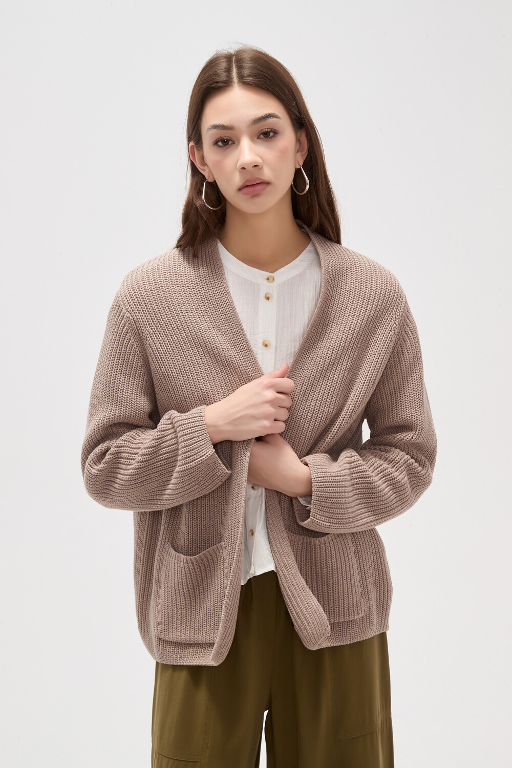 Saco Lamo Taupe Claro