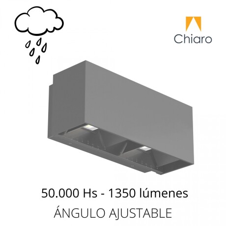 Spot aplique doble led ángulo regulable 18W IP65 GRIS
