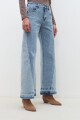 Jean bicolor wide leg Lena jean medio