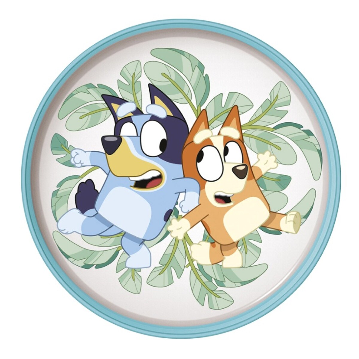 PLATO CELESTE Y BLANCO BLUEY 