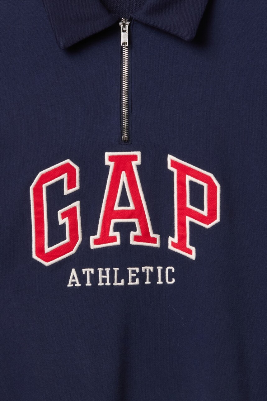 Buzo Deportivo Medio Cierre Logo Gap Hombre Navy Uniform