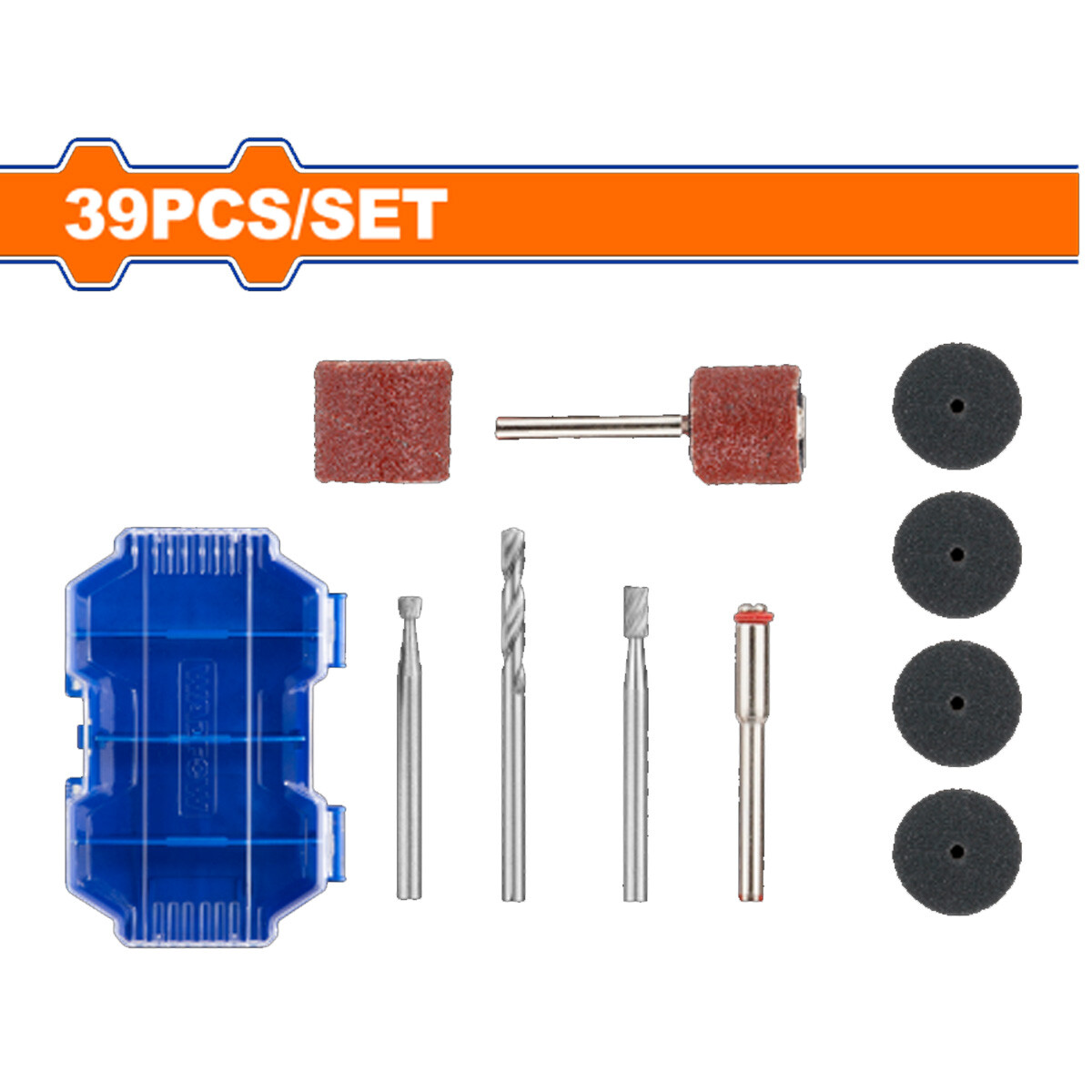 SET X 39 PCS ACCESORIO MINI TORNO 1/8 WRR1039 WADFOW 