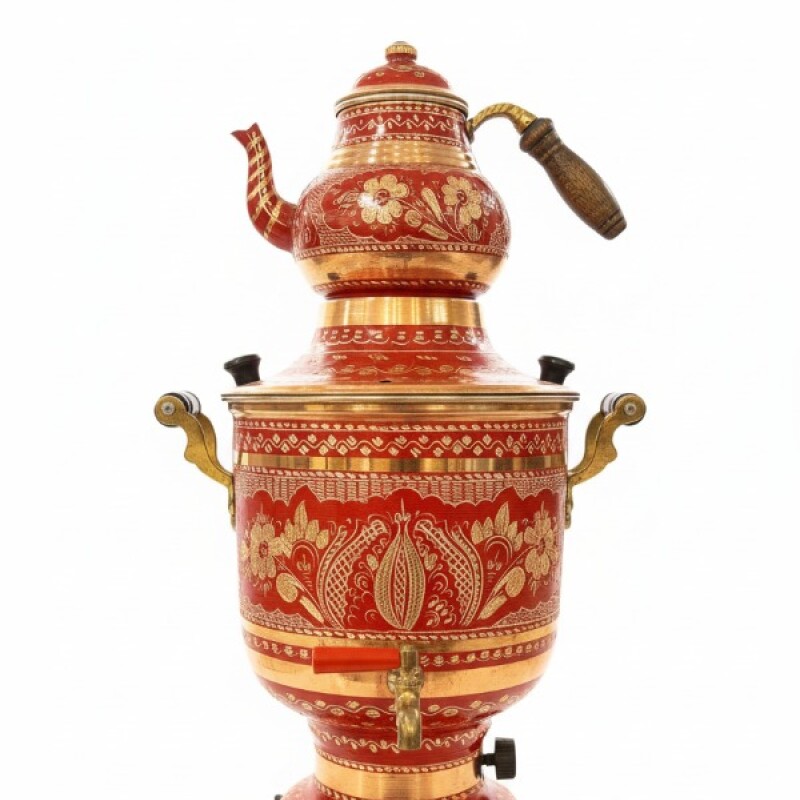 Samovar labrado azul Rojo
