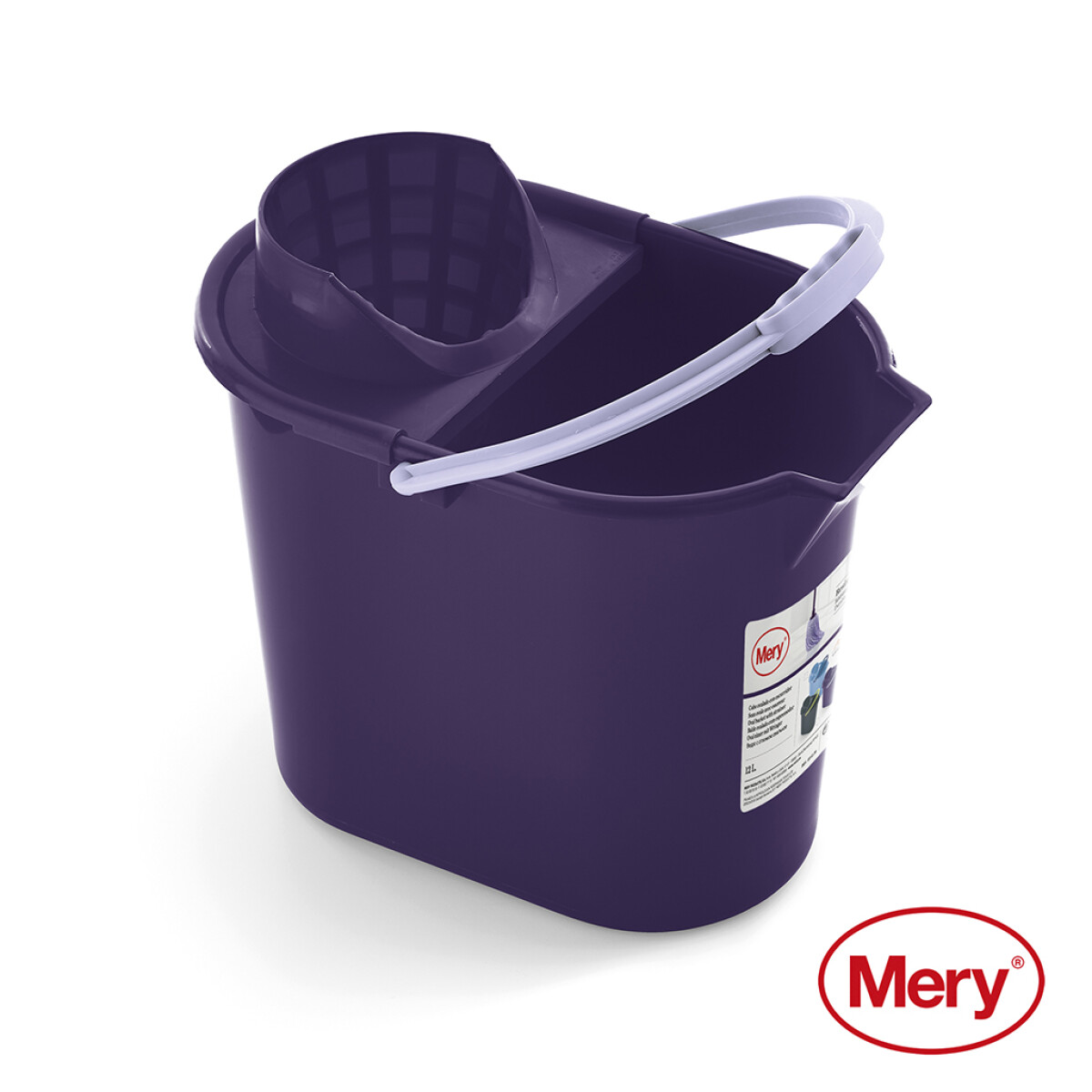 BALDE C/ESCURRIDOR 12L VIOLETA MERY. 34x25x29CM 