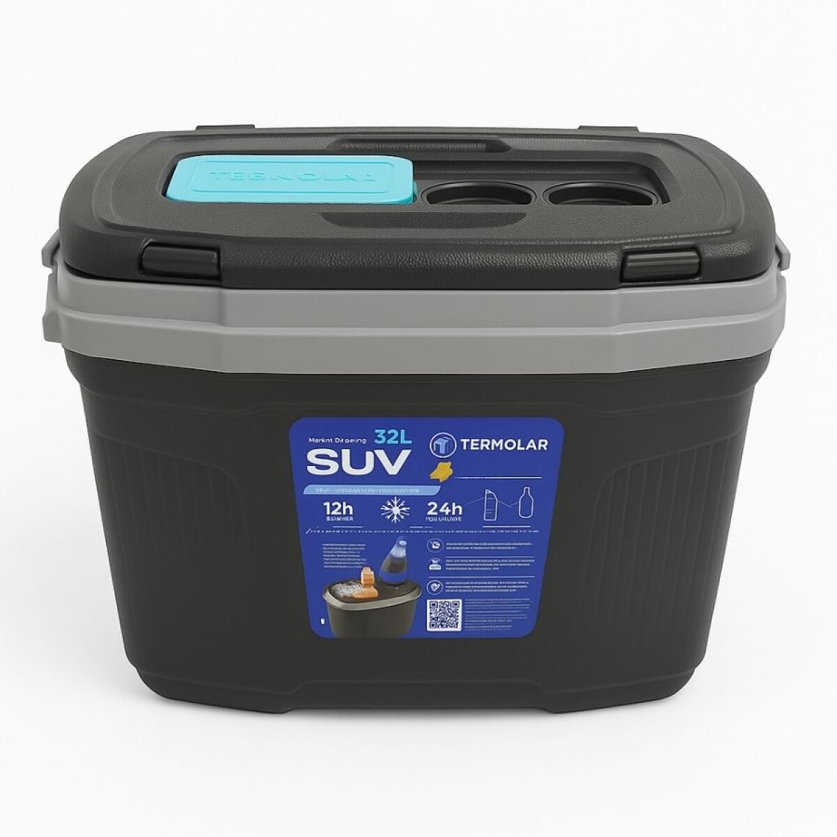 Conservadora Termolar 32 lts - GRIS CON CELESTE 