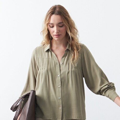 CAMISA KAI Verde Grisáceo