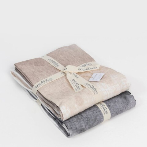 Throw Degradé Lino - Natural + Off White Throw Degradé Lino - Natural + Off White