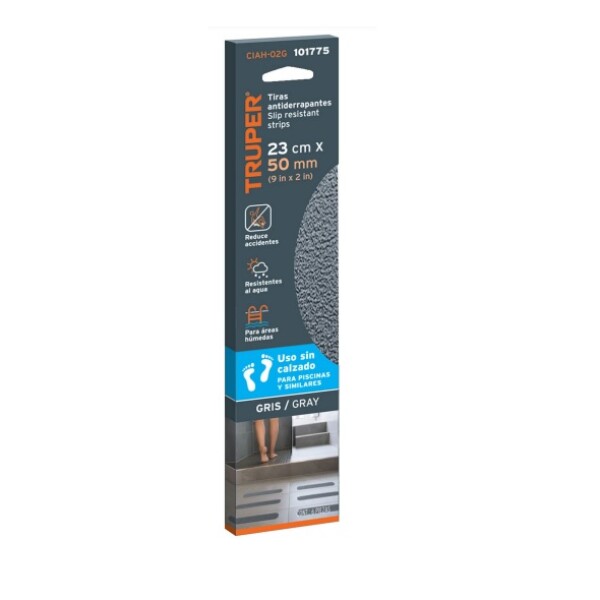Antideslizante 50mm x 23cm Gris Truper Antideslizante 50mm x 23cm Gris Truper