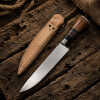 Cuchillo Artesanal Acero de Carbono Mango Madera y Guampa o hueso y Vaina de Cuero N°10 Cuchillo Artesanal Acero de Carbono Mango Madera y Guampa o hueso y Vaina de Cuero N°10