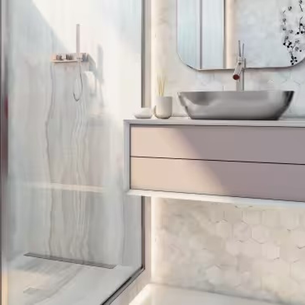 ELLEVE Receptaculo tapa inox pulido 75cm salida central Versatile Elleve Receptaculo Tapa Inox Pulido 75cm Salida Central Versatile