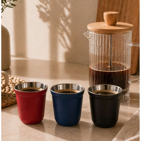 Taza pocillo de acero doble pared - 160ml Azul