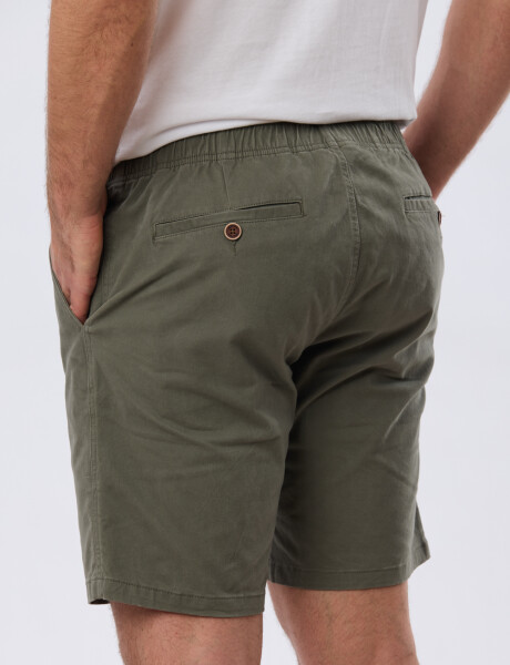 BERMUDA CON CINTURA ELASTIZADA Verde