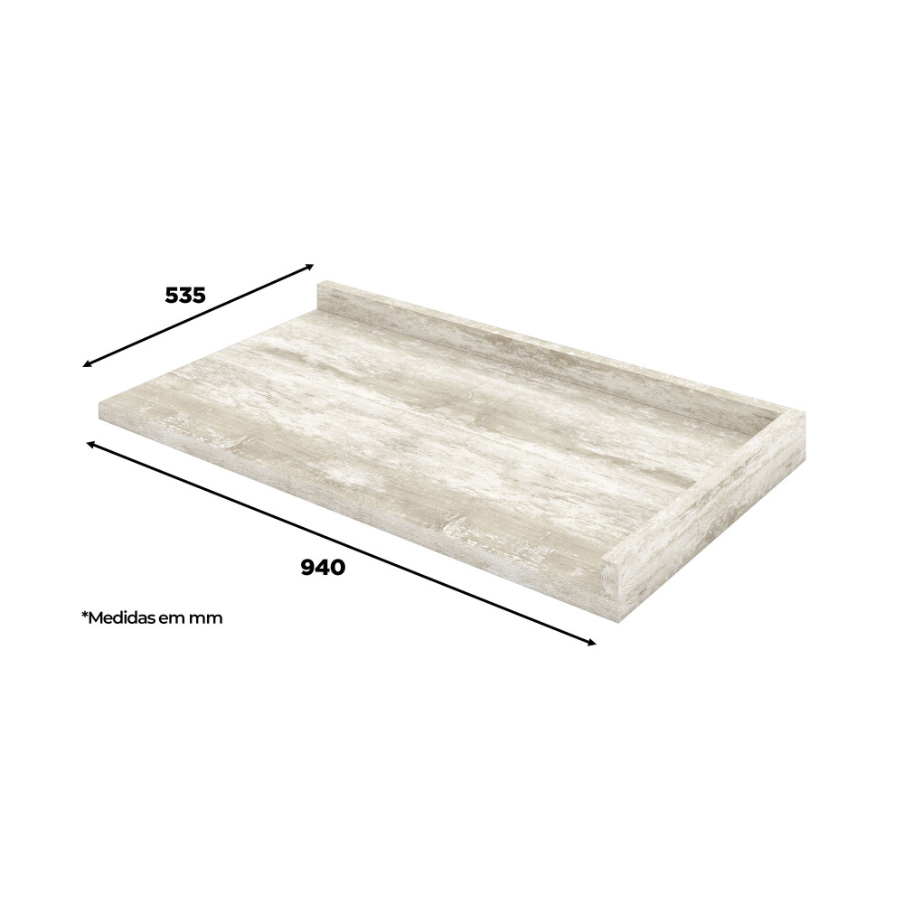 MESADA TAPA PARA COCINA 94 CM MDP GRIS AMERICANA