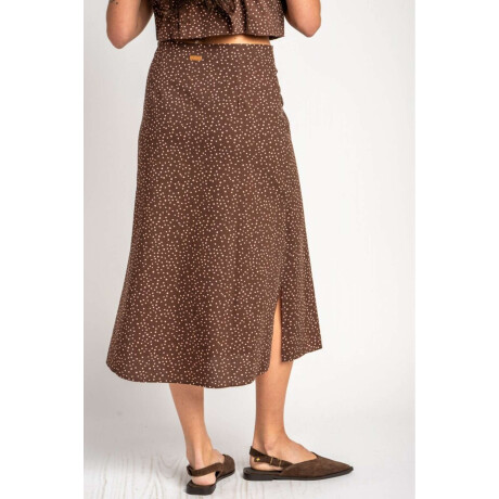 Falda Lunares Marron