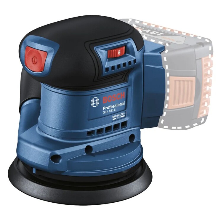 Lijadora roto orbital inalámbrica Bosch GEX 185-LI 18V SB Brushless Lijadora roto orbital inalámbrica Bosch GEX 185-LI 18V SB Brushless