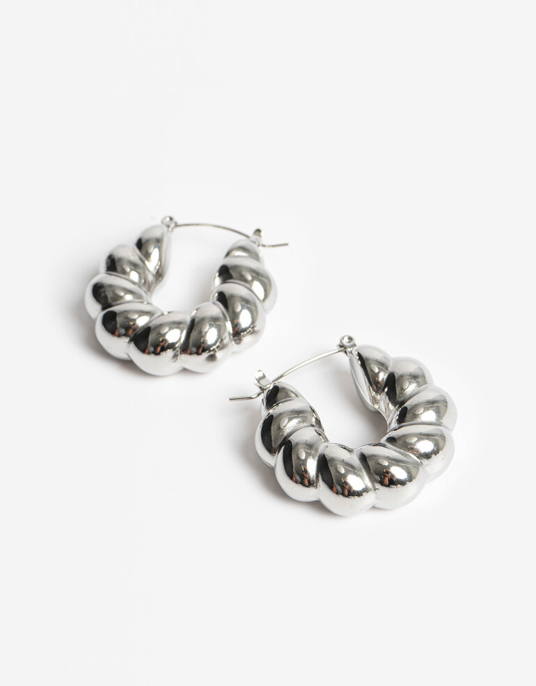 Aros Argollas Metal Aros Argollas Acero - Plateado