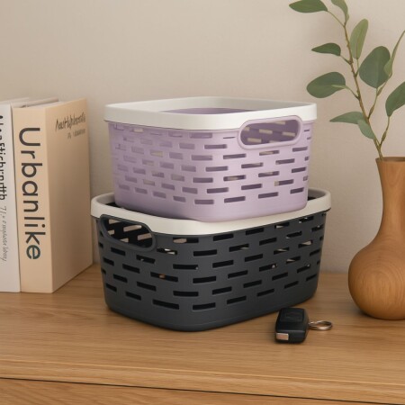 CESTO CANASTO ORGANIZADOR CALADO 24X16X12CM CESTO CANASTO ORGANIZADOR CALADO 24X16X12CM