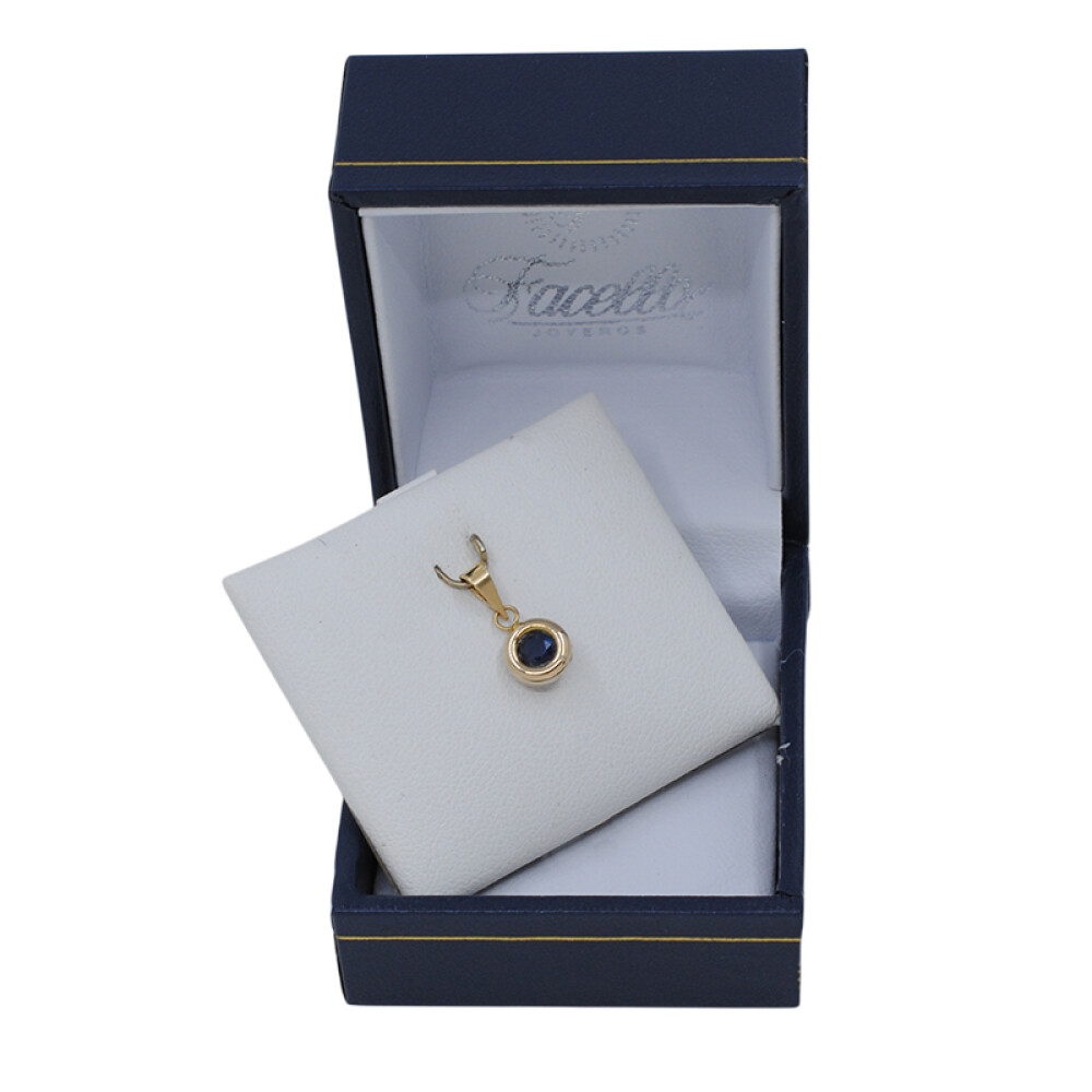 Colgante en oro 18k amarillo y zafiro Colgante en oro 18k amarillo y zafiro