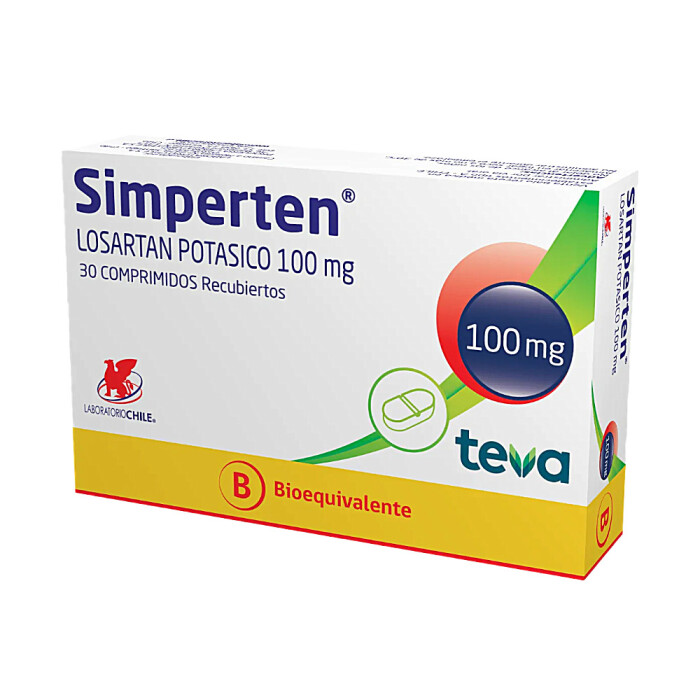 SIMPERTEN 100 MG. CJ X 30 COMP. única