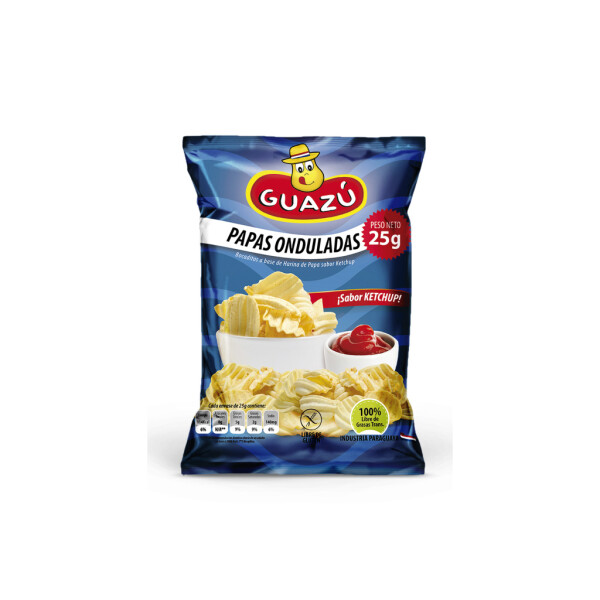 Guazú Papas Fritas Onduladas 25g Guazú Papas Fritas Onduladas 25g