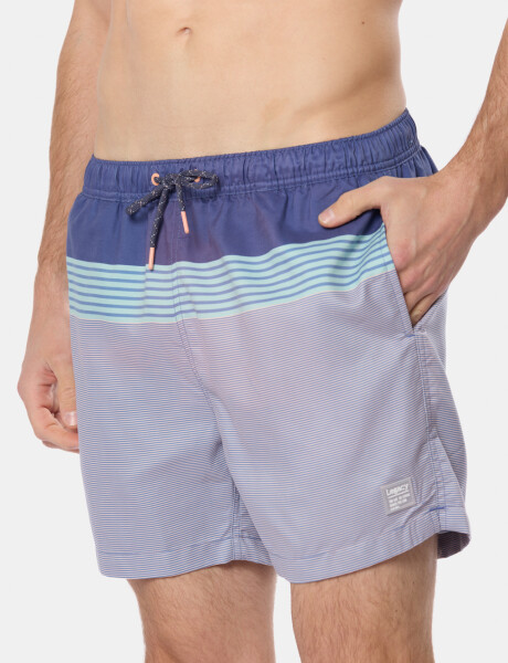 SHORT DE BAÑO RAYADO Rosa