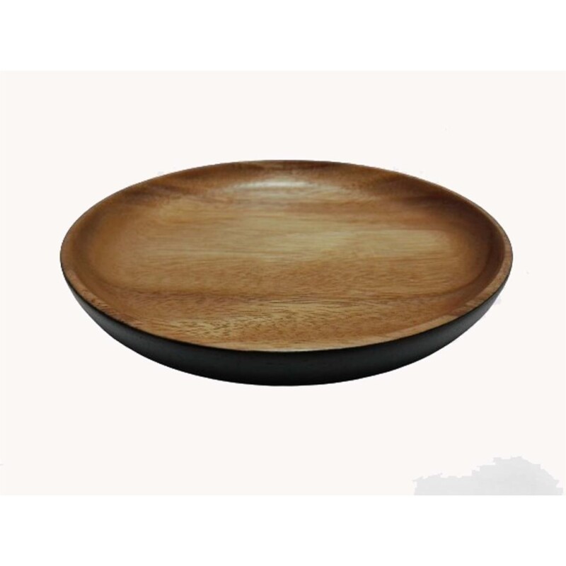 PLATO REDONDO EXT COL NEGRO 20CMS MADERA ACACIA PLATO REDONDO EXT COL NEGRO 20CMS MADERA ACACIA