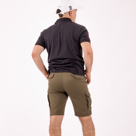 Bermuda Cargo con Spandex Extra Verde