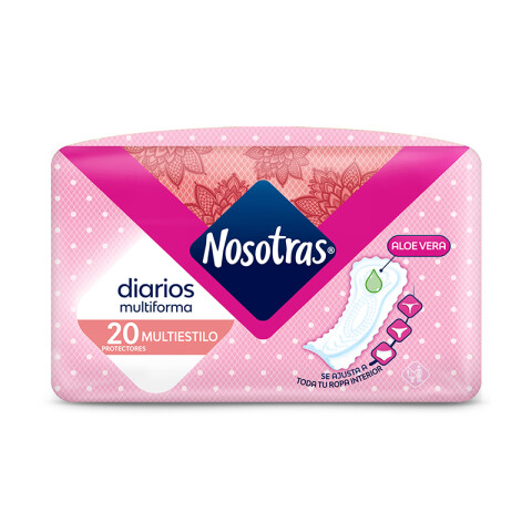 Toallas femeninas Nosotras Protectores diarios multiestilo x20