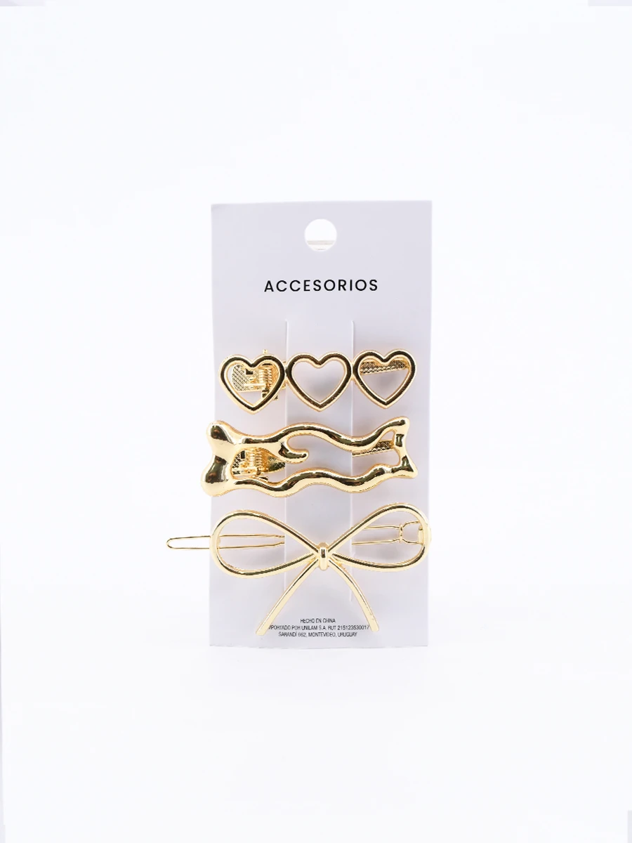 BROCHES SET X 3 - DORADO 
