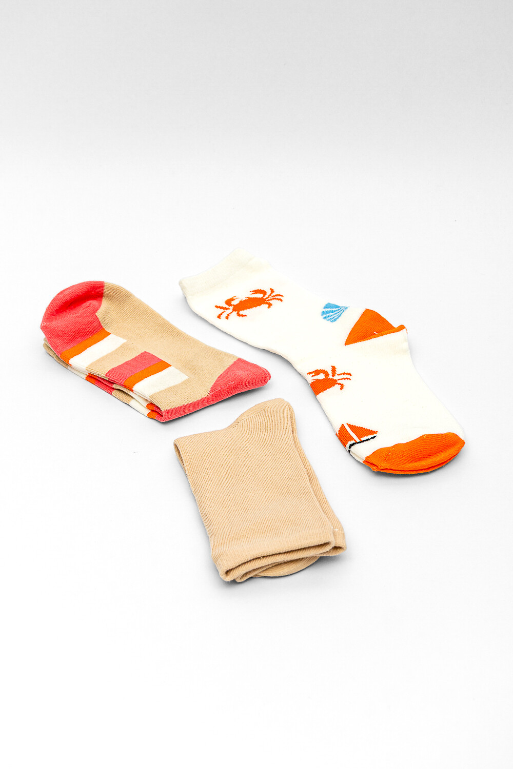 Medias Crew Carem, Pack X 3 Color Unico