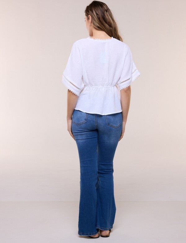 Blusa Boho Puntilla CRUDO