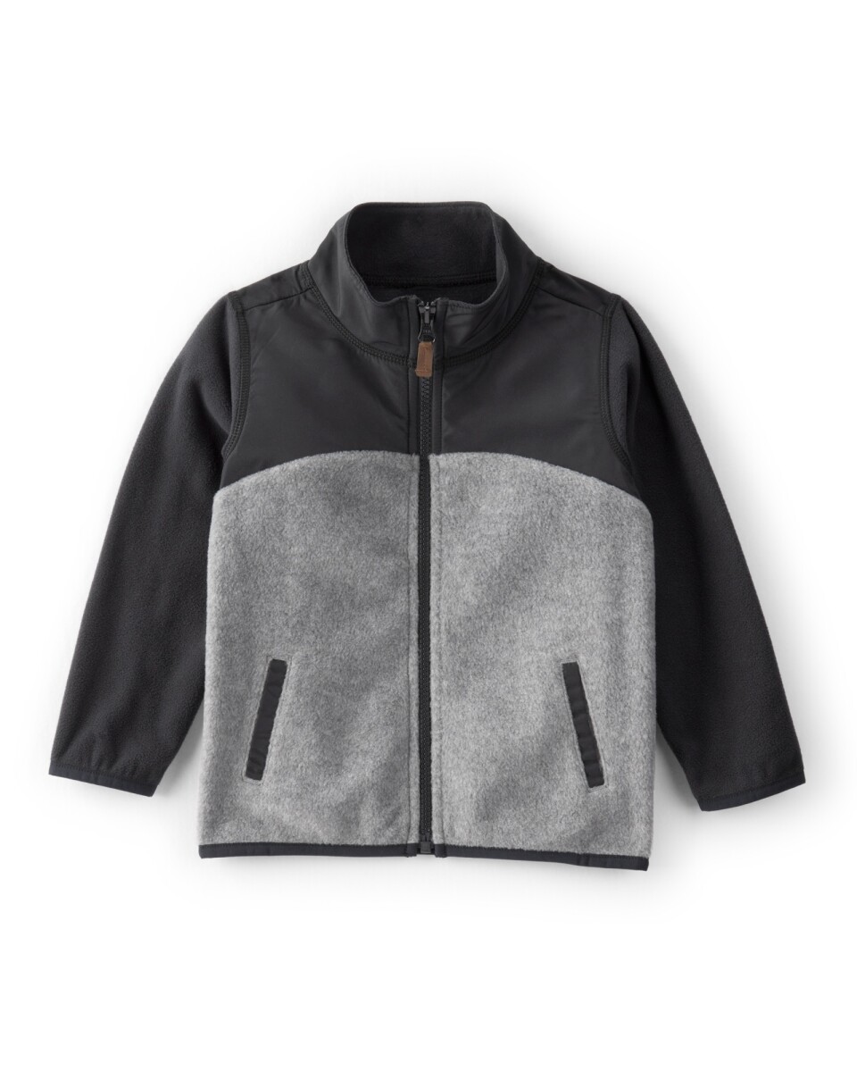 Campera de polar, diseño colorblock. Talles 2-5T 