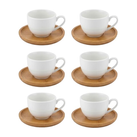 SET TAZA C/PLATITO BAMBU 12PZAS Unica