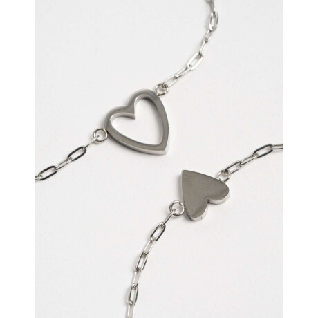 Pulseras Flexibles Sets Premium Silver Plateado