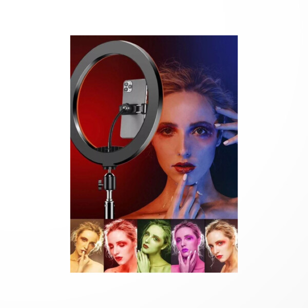 Tripode + Anillo Aro Luz Led Colores Rgb 26cm 3 Niveles Tripode + Anillo Aro Luz Led Colores Rgb 26cm 3 Niveles