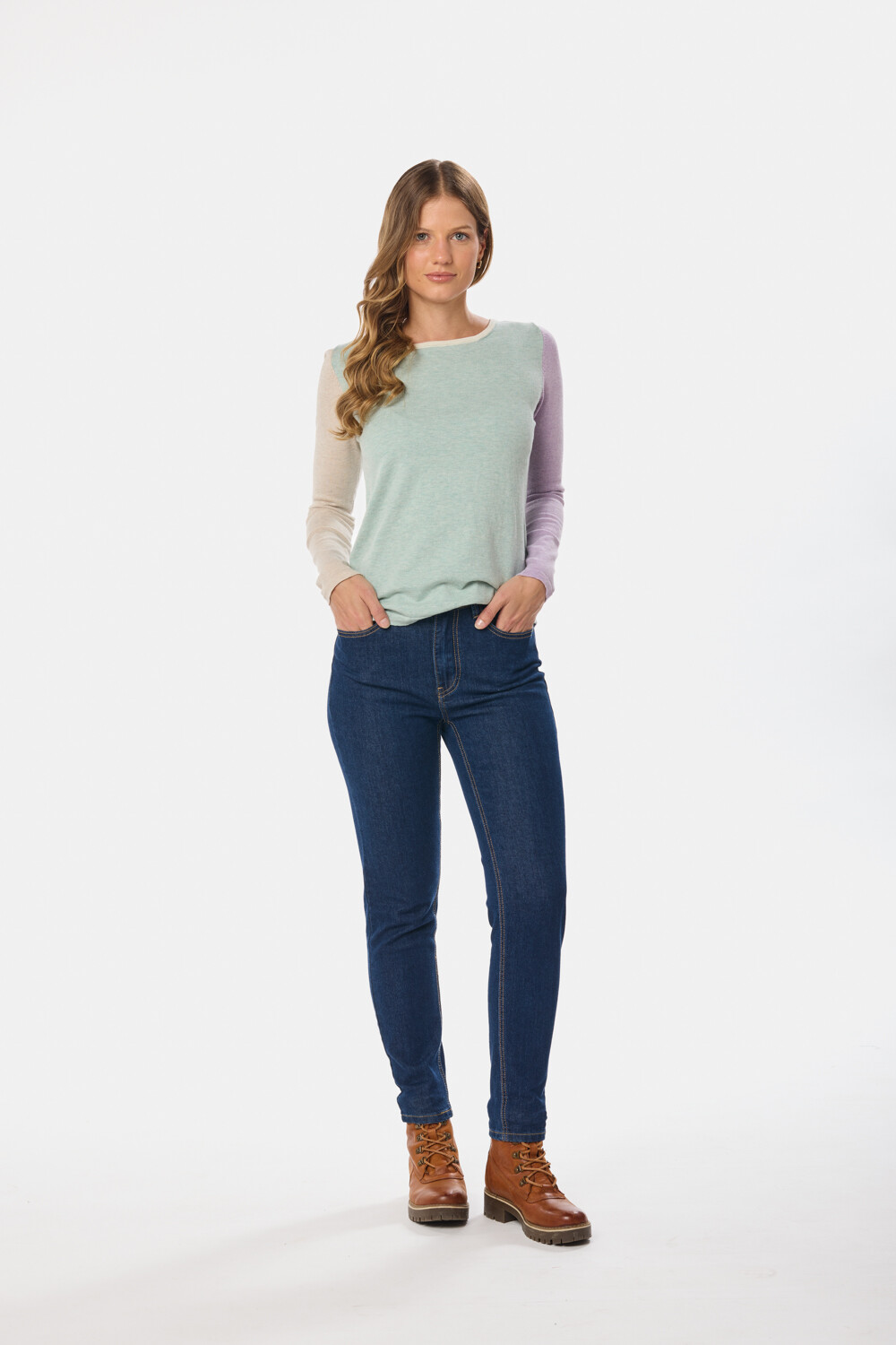 PANTALÓN DE JEAN SKINNY Azul Oscuro