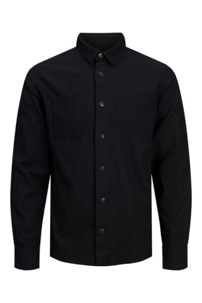 Camisa Logan Franela Doble Bolsillo Black