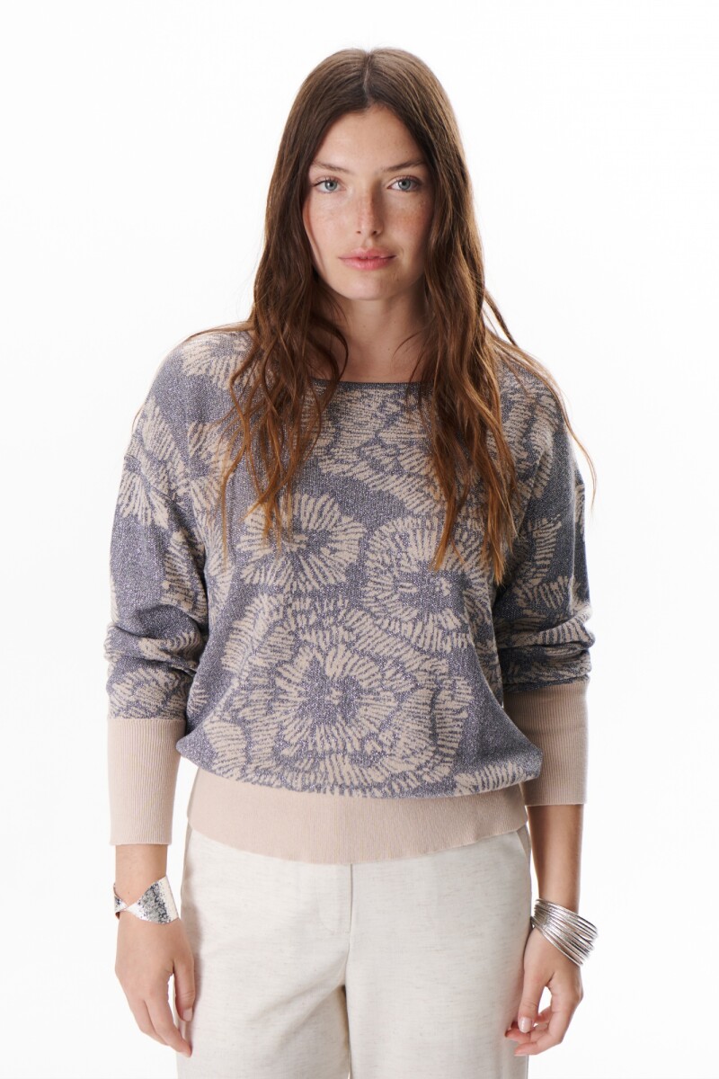SWEATER FLOR BLINK PLATA