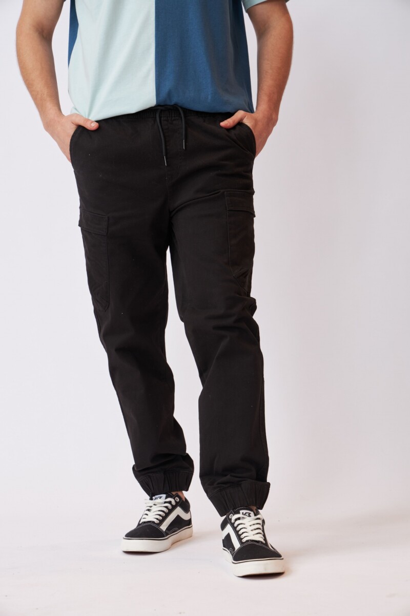 Babucha Hom.Gab.Cargo N+R25 - Negro 