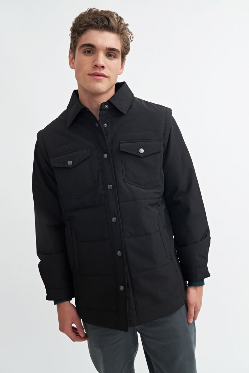 Sobrecamisa mangas desmontables - Hombre - NEGRO 