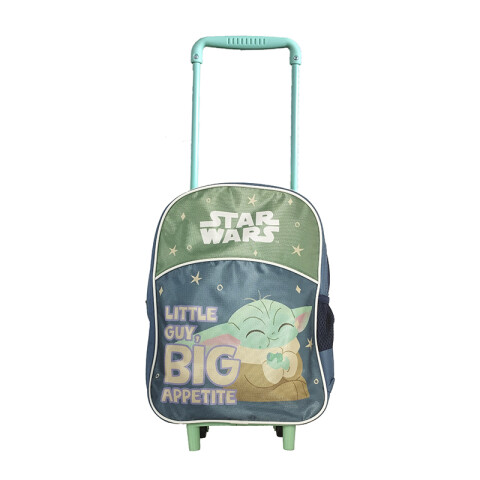 Mochila infantil Baby Yoda con Carro Tafeta Chica 35 x 26 cm VERDE