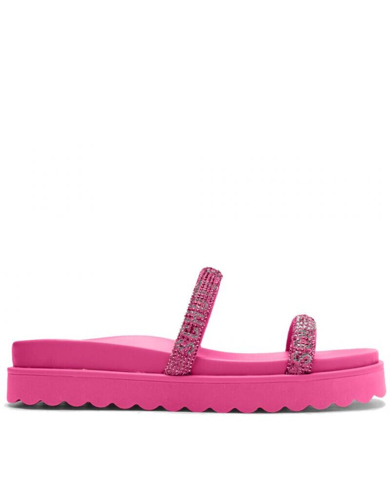SANDALIA FUCSIA CON STRASS FUCSIA