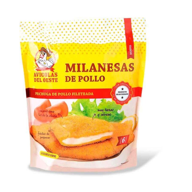 Milanesa de pollo Avícolas del Oeste - 600 gr Milanesa de pollo Avícolas del Oeste - 600 gr